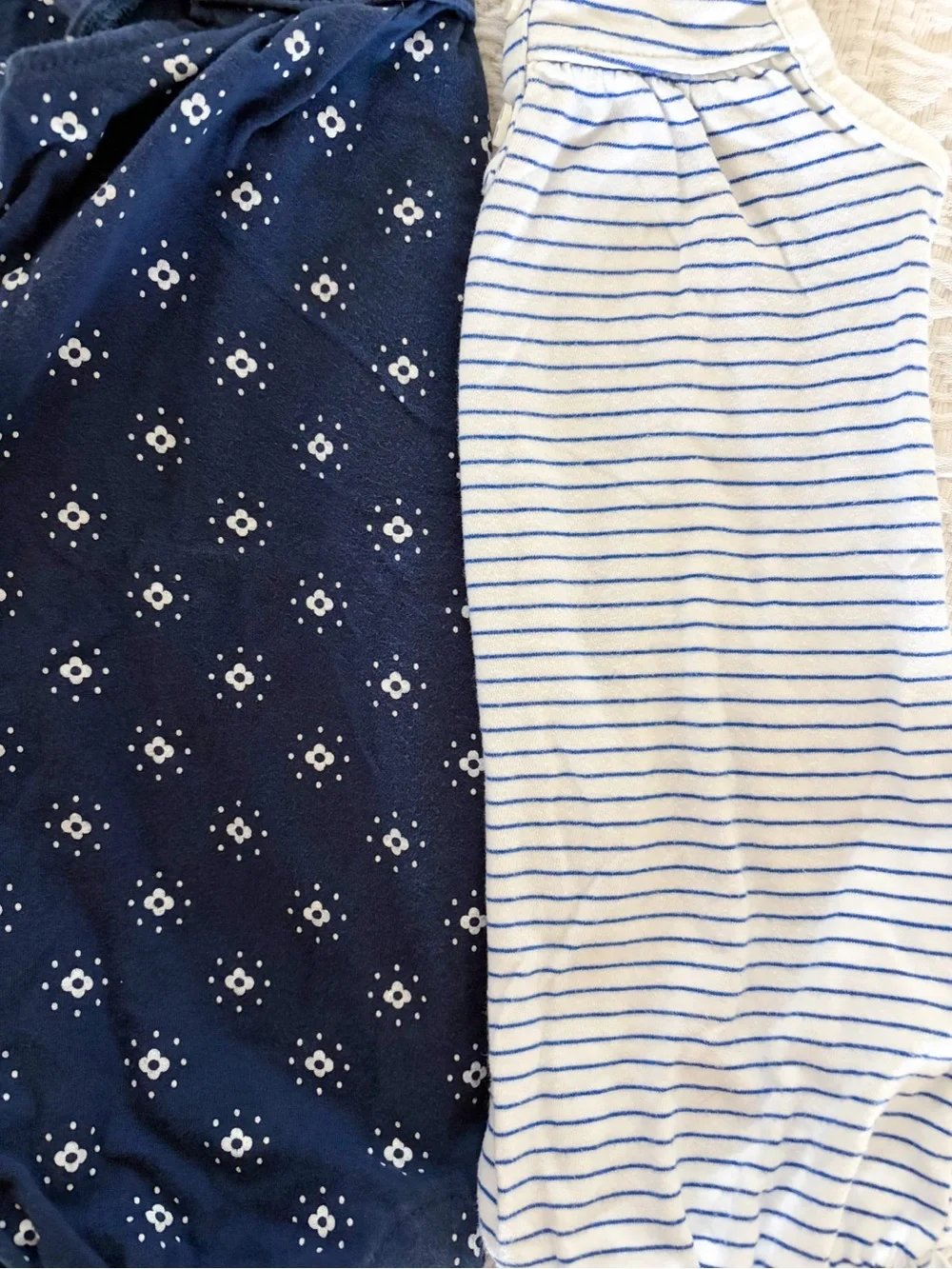 Carter’s Blue & White Bubble Rompers Set of 2